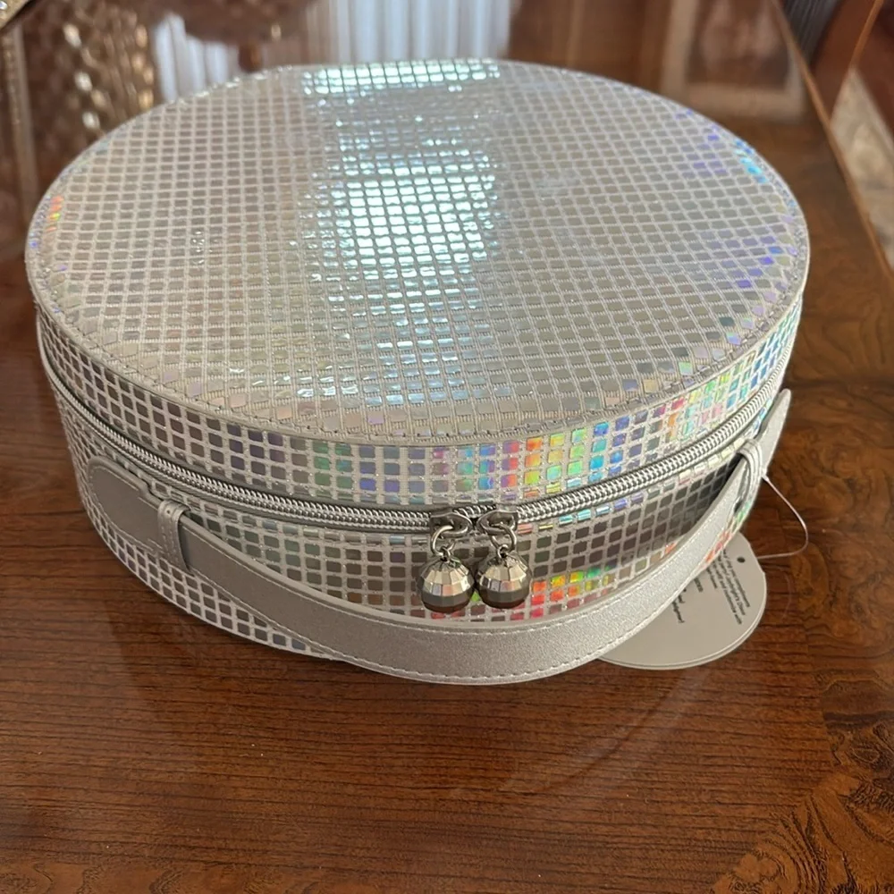 Ulta beauty makeup box with cosmetics Joy Bright Silver Disco Dreams Box NWT